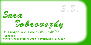 sara dobrovszky business card